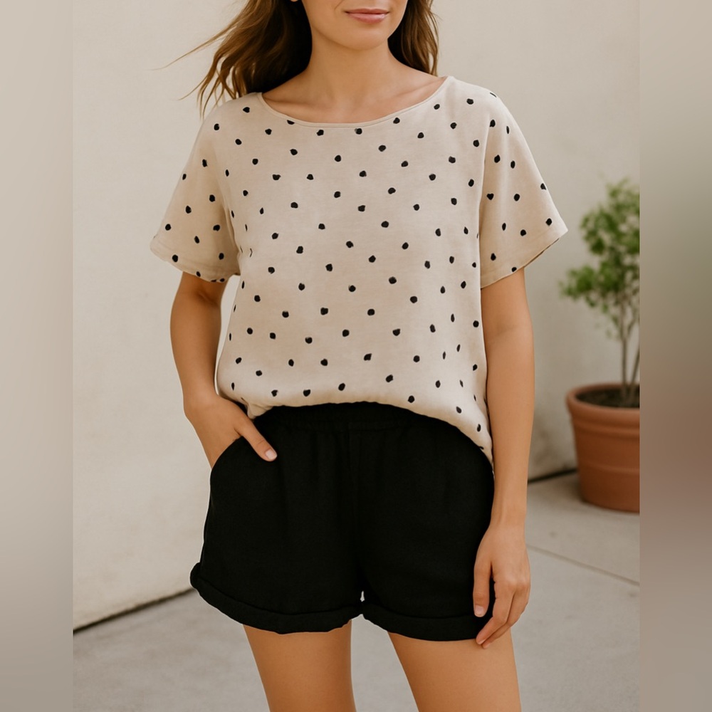 Italian Linen High Waisted Cuffed Shorts